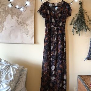 Long, sheer flour all Macy dress